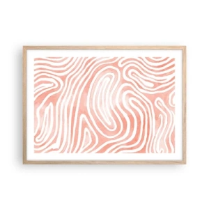 Póster en marco roble claro - En un laberinto de coral - 70x50 cm