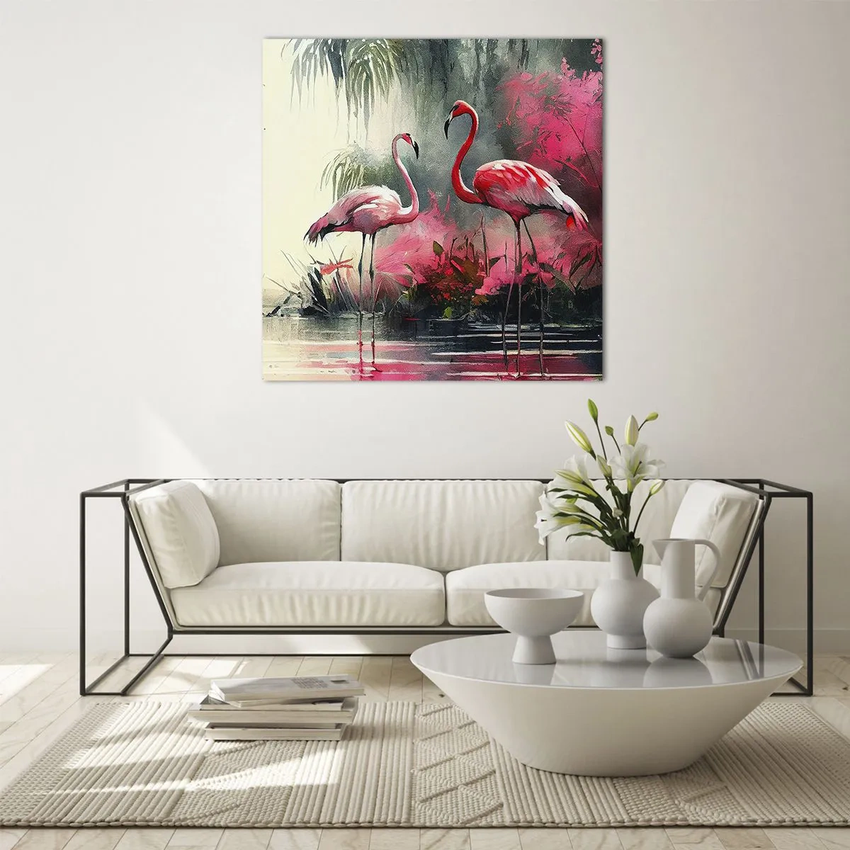 Cuadro sobre vidrio - Impresiones sobre Vidrio - Una lección de encanto natural - 40x40 cm