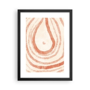 Póster en marco negro - Círculos de coral - composición - 30x40 cm