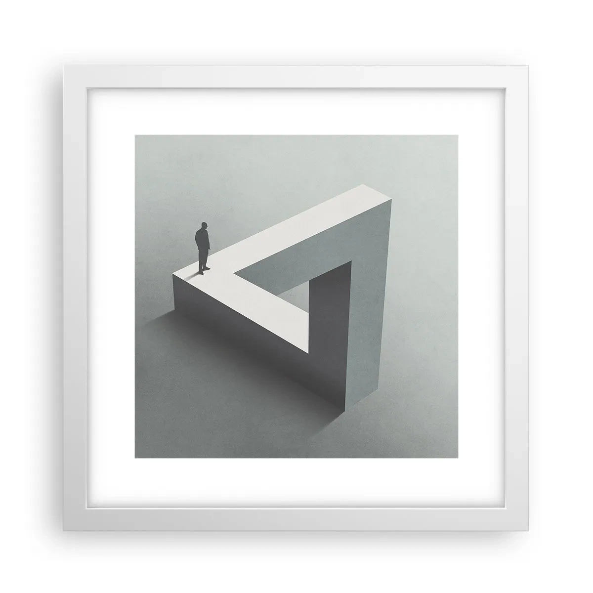 Póster en marco blanco - Y, sin embargo, es posible - 30x30 cm