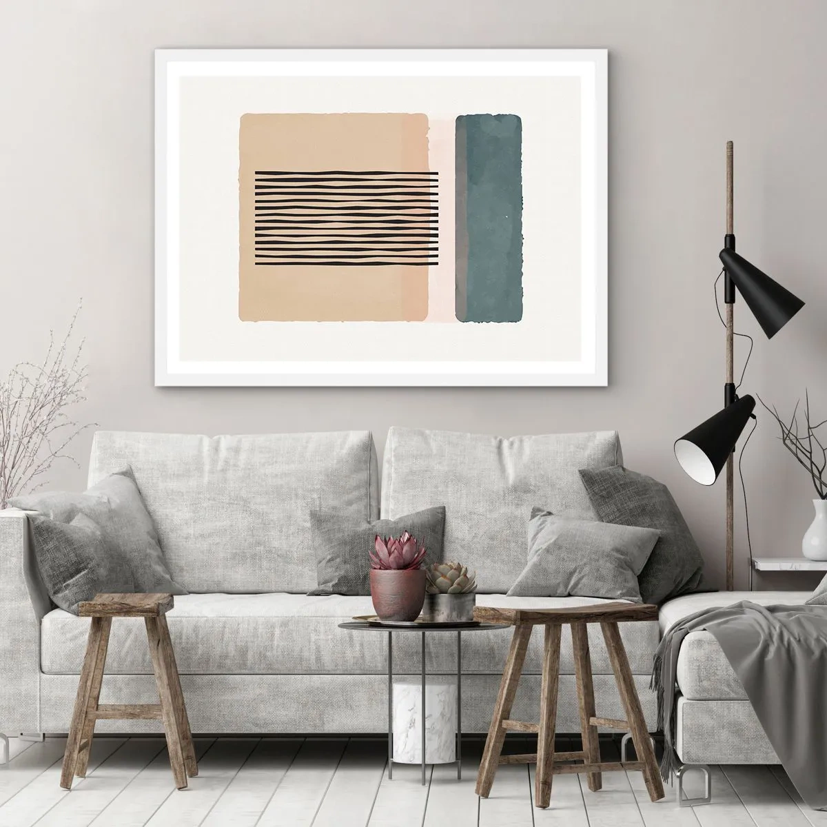 Póster en marco blanco - Todo en orden - 91x61 cm