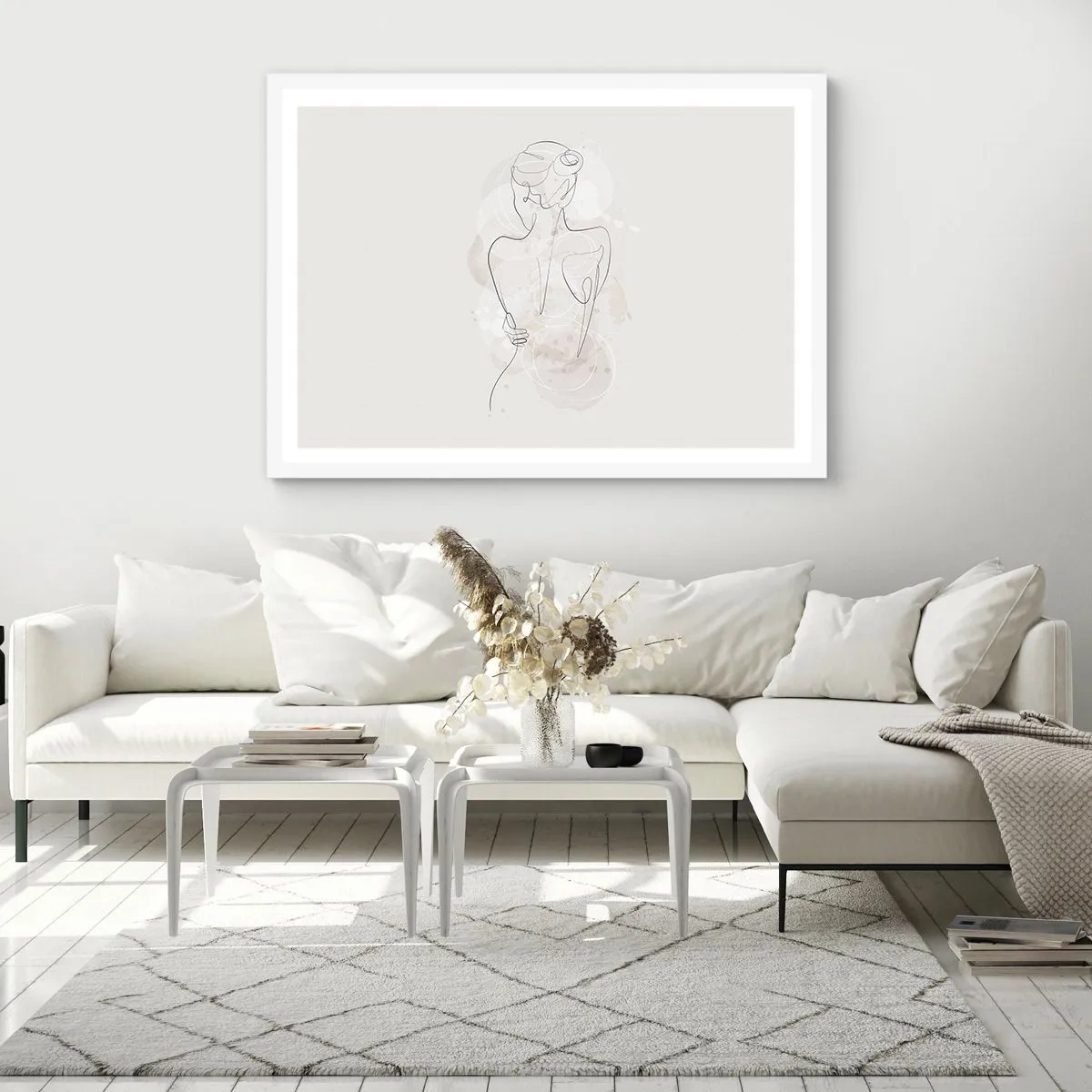 Póster en marco blanco - Como un cuerpo sensible - 100x70 cm