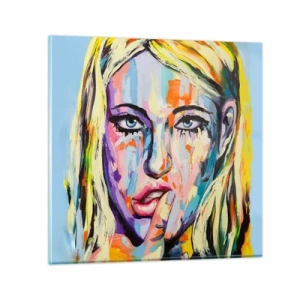Cuadro sobre vidrio - Impresiones sobre Vidrio - Mírala a los ojos - 40x40 cm