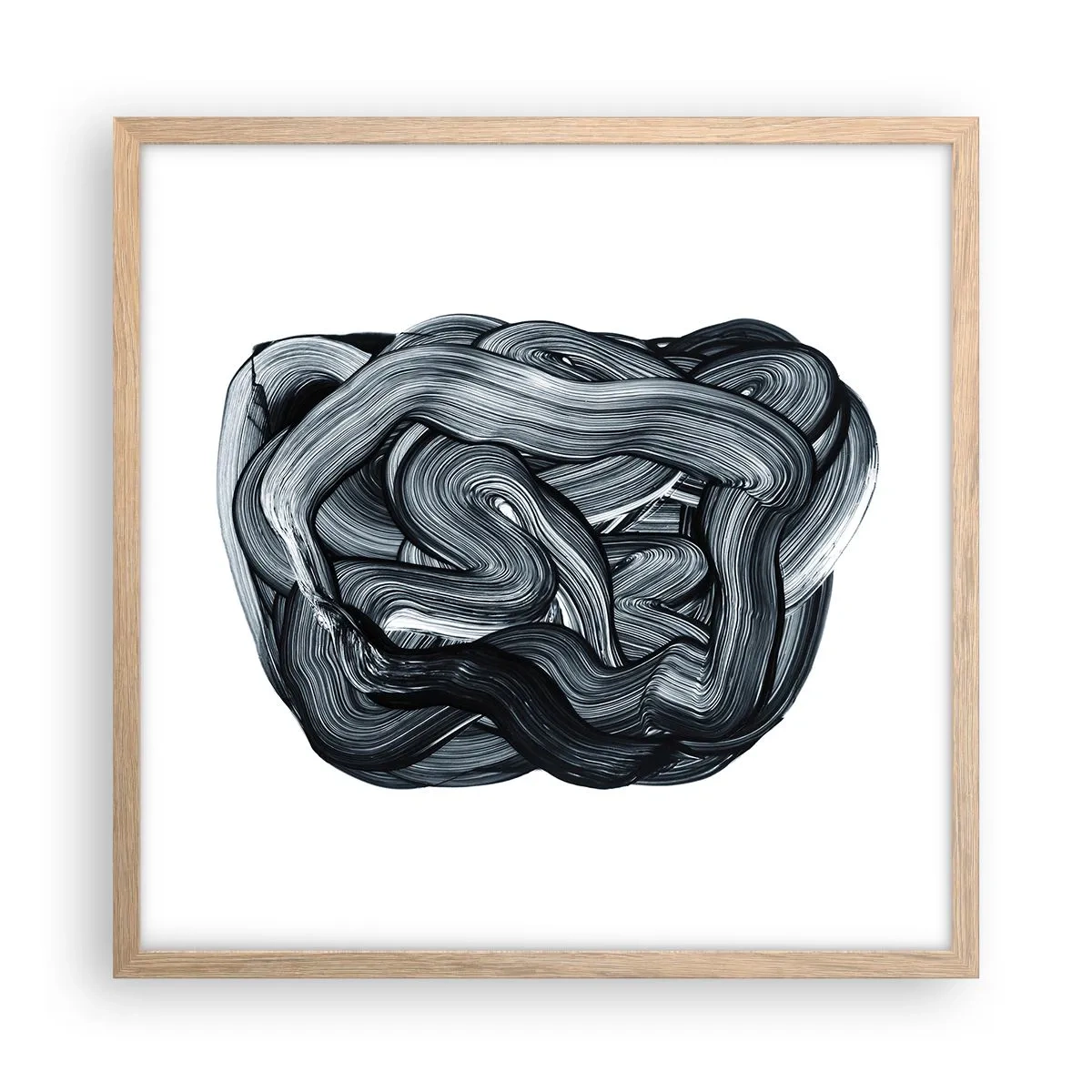 Póster en marco roble claro - No es tan sencillo - 50x50 cm