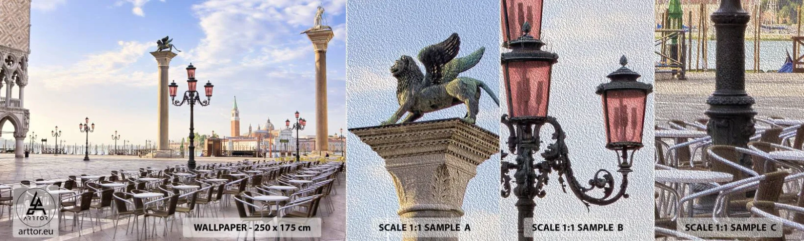 Muestra de fotomural Premium Sand - Vamos, todo está listo - Arquitectura, Ciudad, Venecia - 100x30 cm