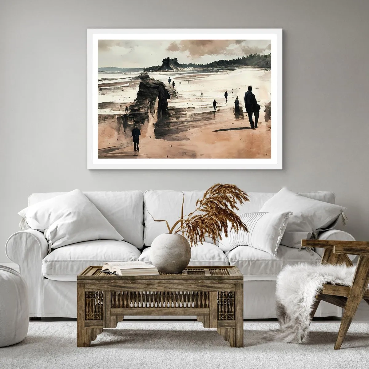 Póster en marco blanco - Un sueño evocado - 40x40 cm