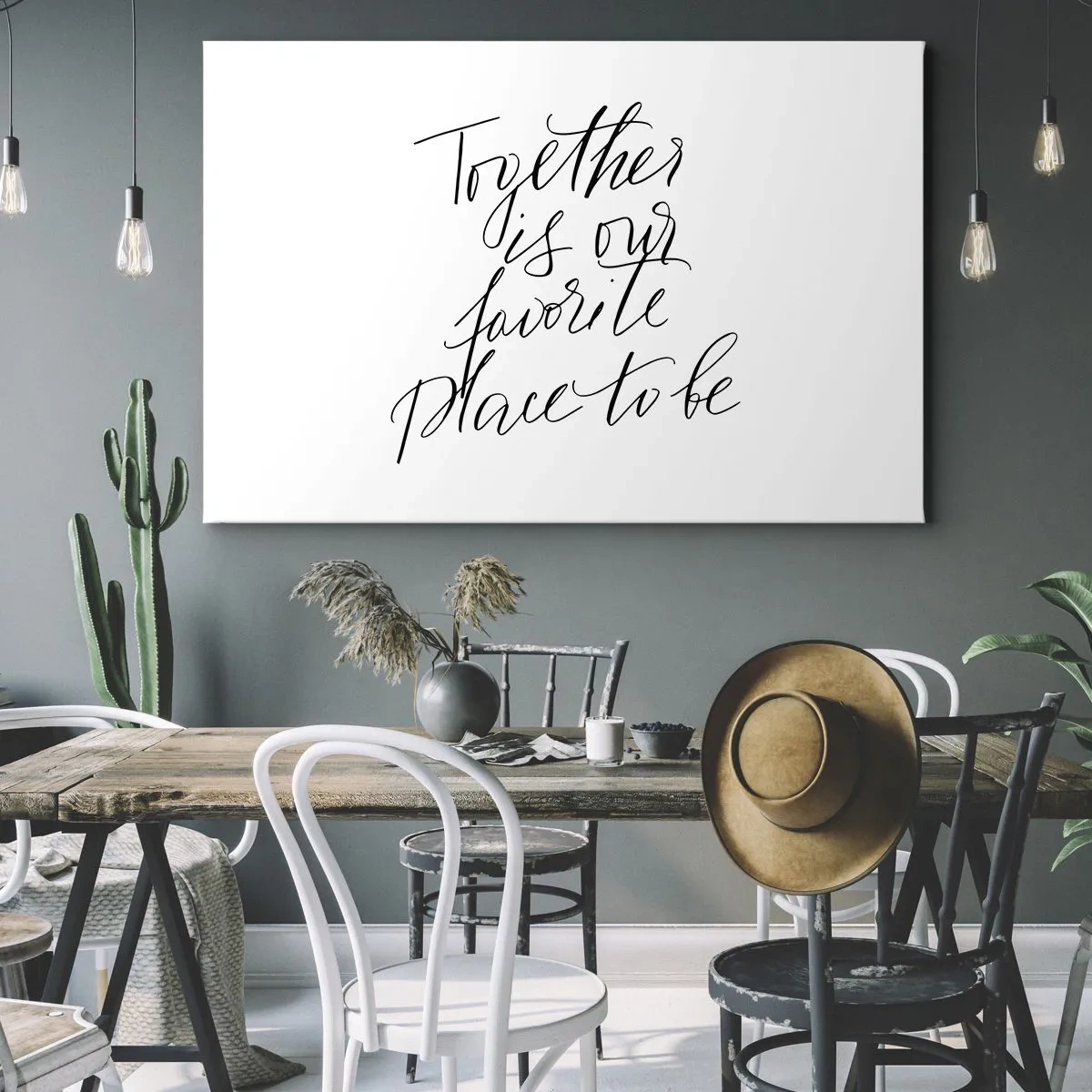 Cuadro sobre lienzo - Impresión de Imagen - Inscripción tipográfica en un estilo elegante sobre un fondo blanco. - 70x50cm - ¿Tú también lo sientes? - Decoración de pared moderna para salón y dormitorio ARTTOR