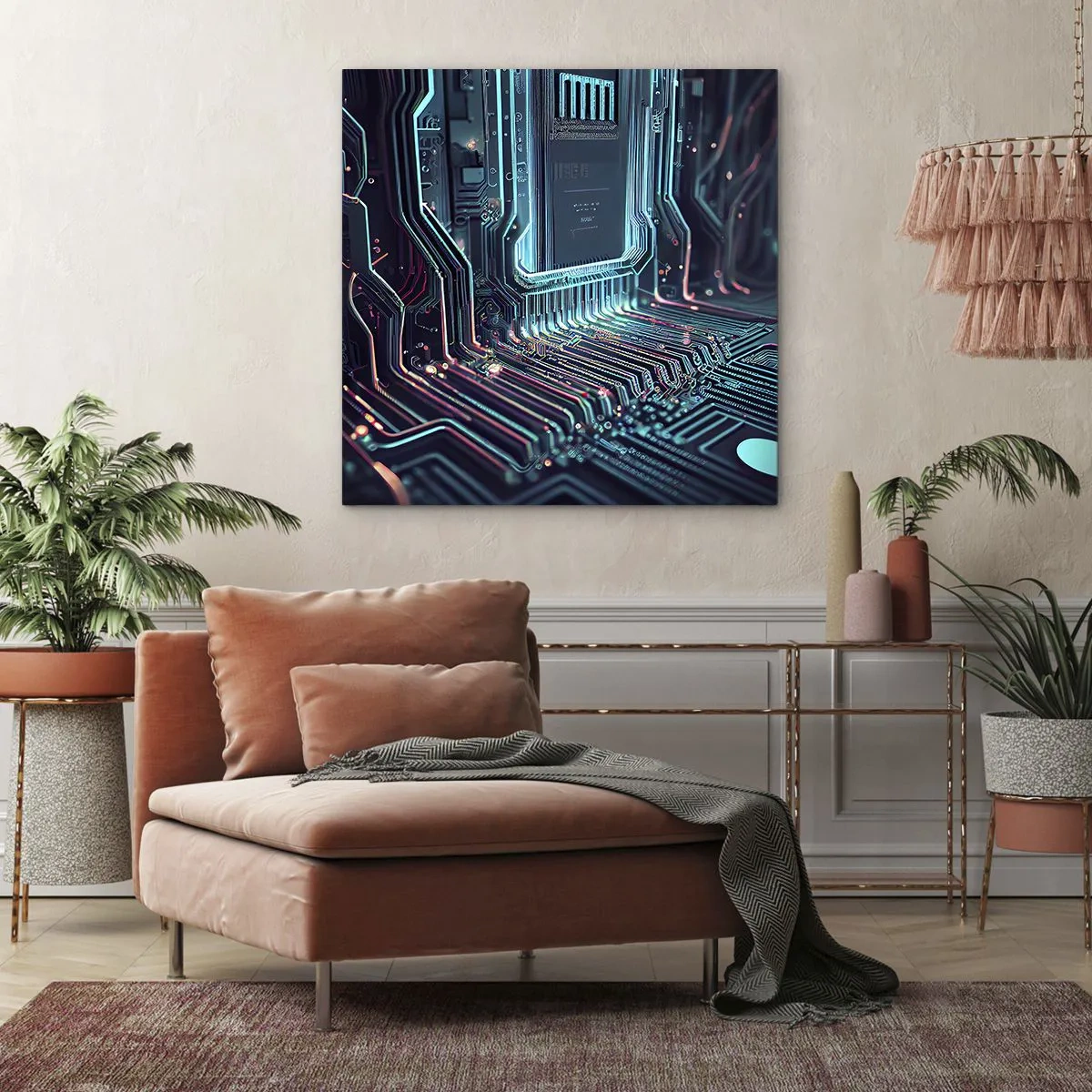 Cuadro sobre lienzo - Impresión de Imagen - Mi forma de pensar - 70x70 cm