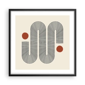 Póster en marco negro - De principio a fin - 50x50 cm