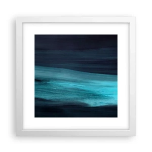 Póster en marco blanco - Nadar con la corriente - 30x30 cm