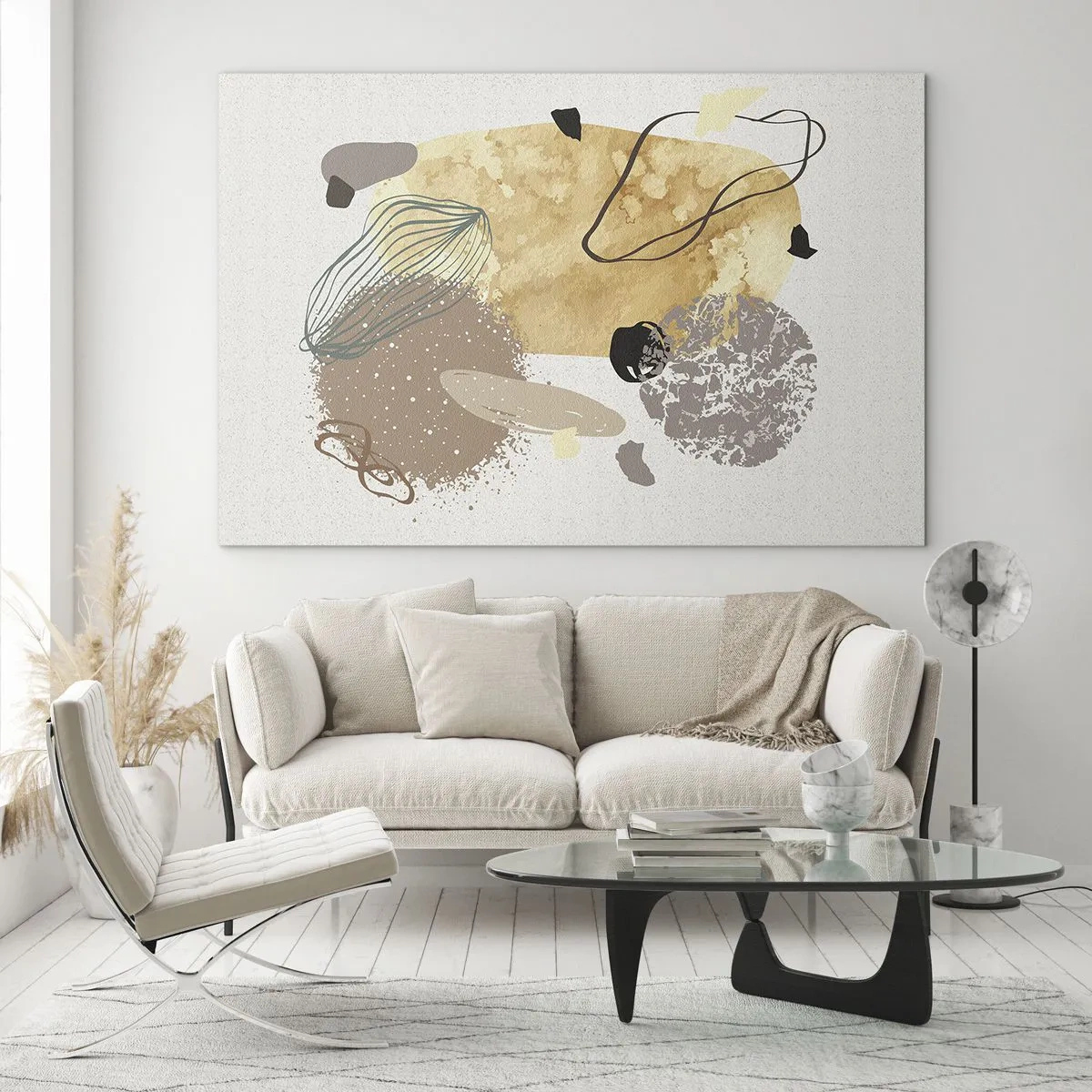 Cuadro sobre vidrio - Impresiones sobre Vidrio - Plumología aplicada - 70x50 cm
