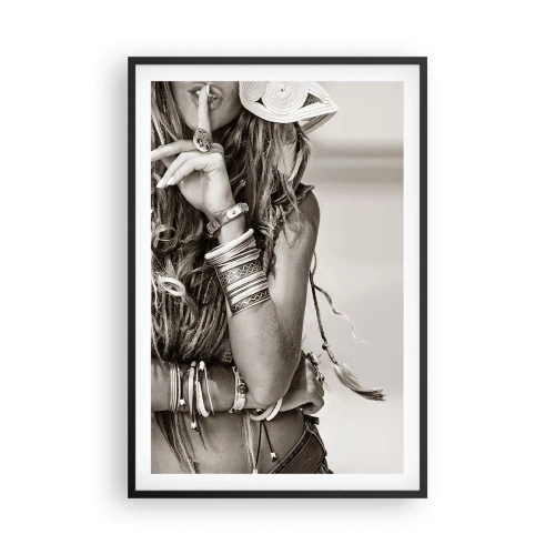 Póster en marco negro - Libertad natural - 61x91 cm