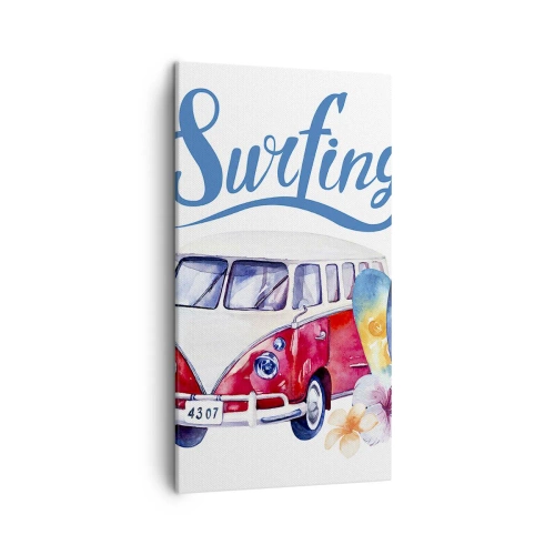 Cuadro sobre lienzo - Impresión de Imagen - Un clásico para los surfistas - 45x80 cm