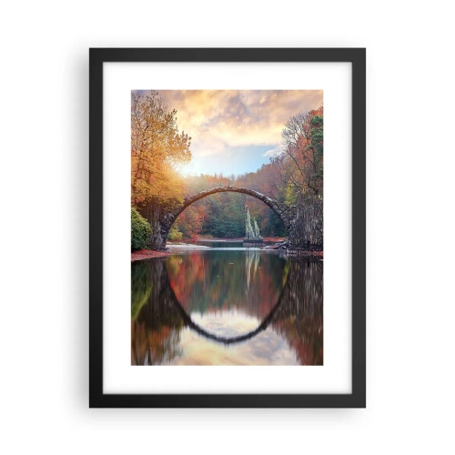Póster en marco negro - Al otro lado del espejo - 30x40 cm