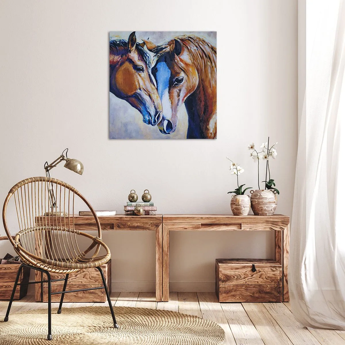 Cuadro sobre lienzo - Impresión de Imagen - ¿Esto es amistad? ¿Es amor? - 60x60 cm