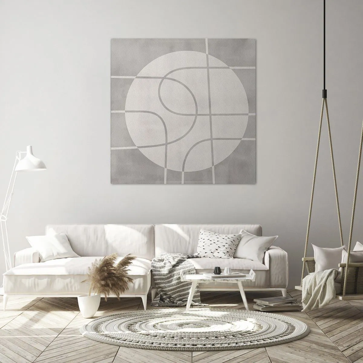 Cuadro sobre lienzo - Impresión de Imagen - Circular y rectilíneo - 30x30 cm