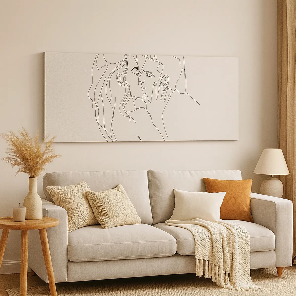 Cuadro sobre lienzo - Impresión de Imagen - Unión y sentimiento - 30x30 cm