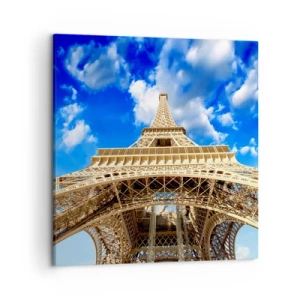 Cuadro sobre lienzo - Impresión de Imagen - Alcanzando el cielo y las nubes - 50x50 cm