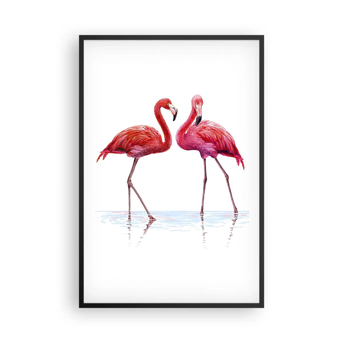 Póster en marco negro - Cita rosada - 61x91 cm