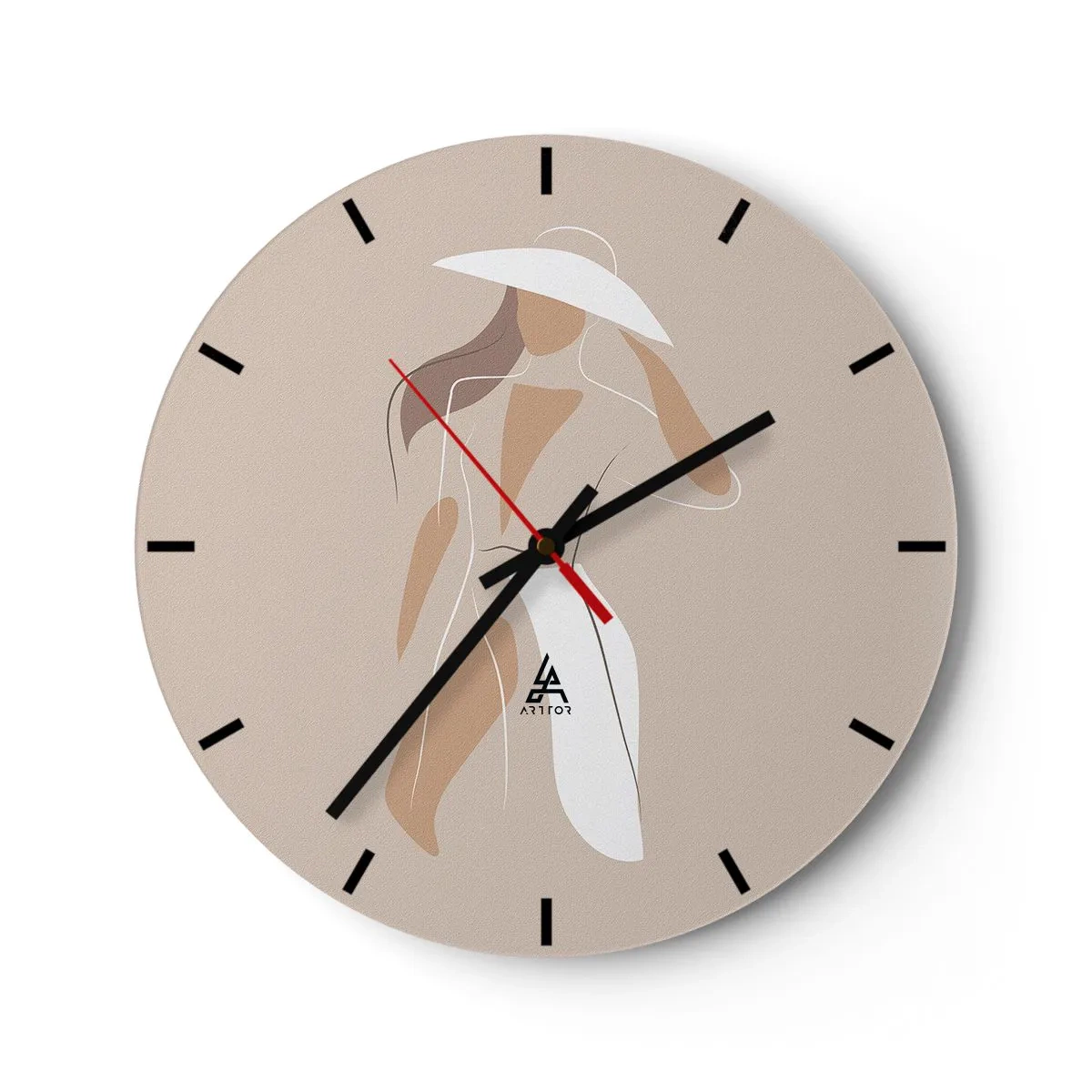 Reloj de pared - Reloj de vidrio - La moda es alegría - 40x40 cm