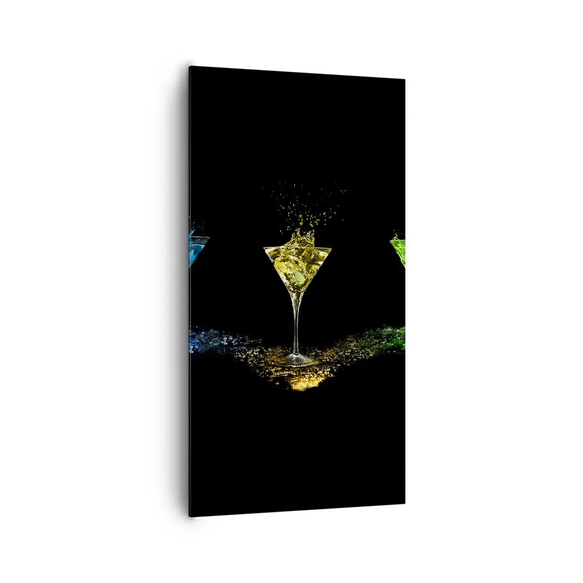 Cuadro sobre lienzo - Impresión de Imagen - Los colores de la alegría en una copa de cristal - 65x120 cm