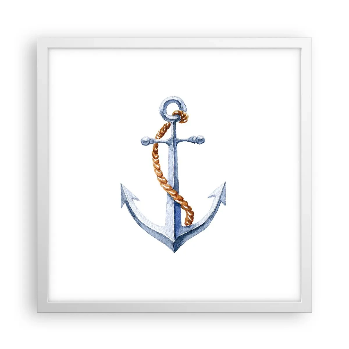 Póster en marco blanco - ¡Ah, aventura! - 40x40 cm