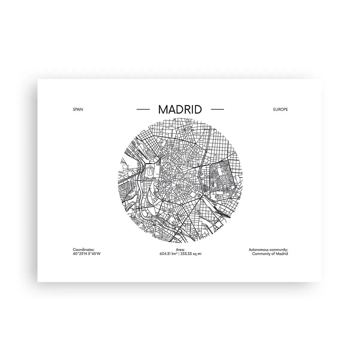 Póster - Anatomía de Madrid - 70x50 cm