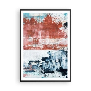 Póster en marco negro - Mitad abstracción, mitad abstracción - 70x100 cm
