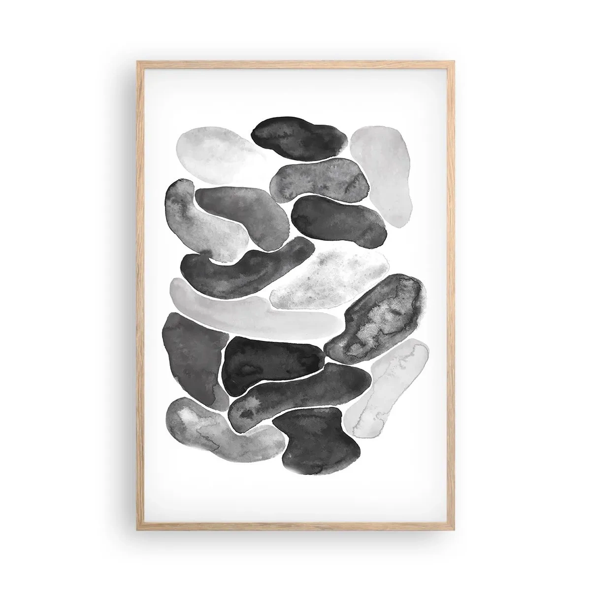 Póster en marco roble claro - Abstracción pétrea - 61x91 cm