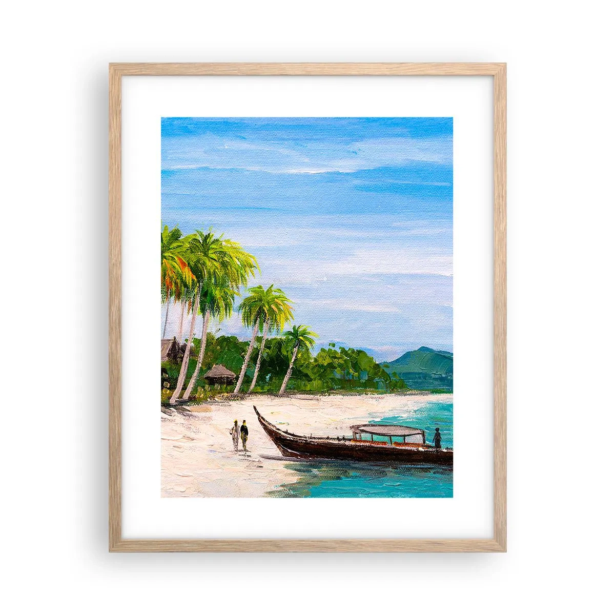 Póster en marco roble claro - Un sueño exótico - 40x50 cm
