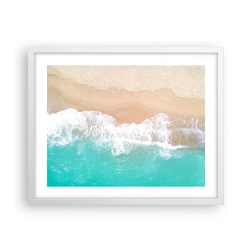 Póster en marco blanco - Un toque acariciador - 50x40 cm