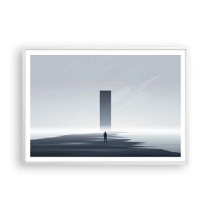 Póster en marco blanco - ¿Oportunidad o amenaza? - 100x70 cm