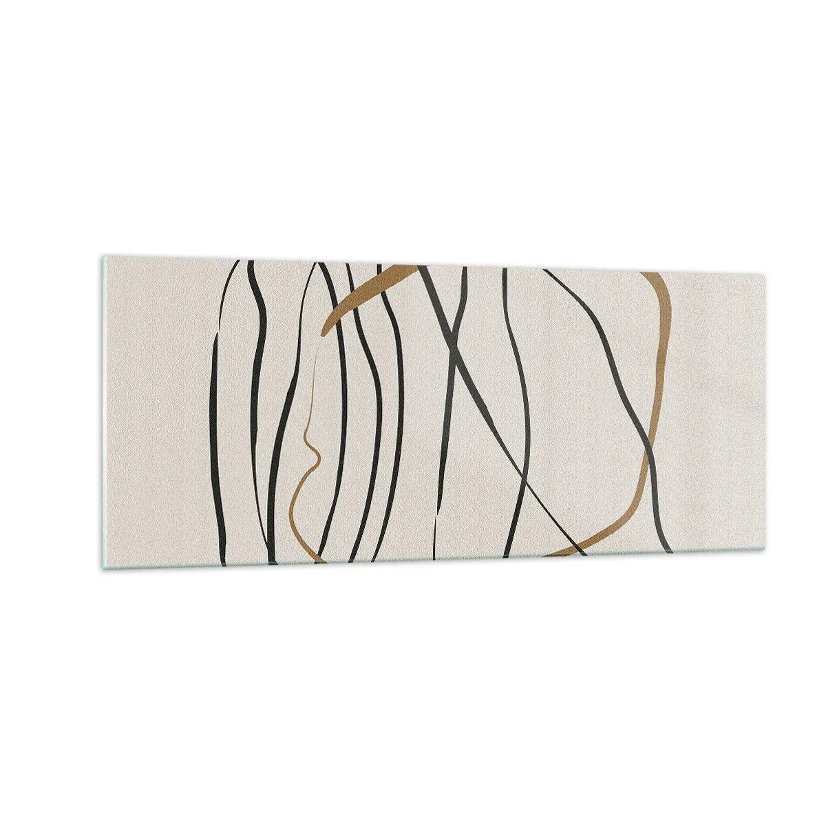 Cuadro sobre vidrio - Impresiones sobre Vidrio - Composición: danza lineal - 100x40 cm