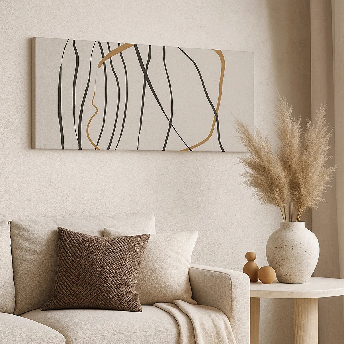 Cuadro sobre lienzo - Impresión de Imagen - Composición: danza lineal - 30x30 cm