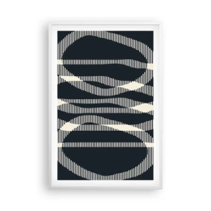 Póster en marco blanco - Un intento de romper la oscuridad - 61x91 cm