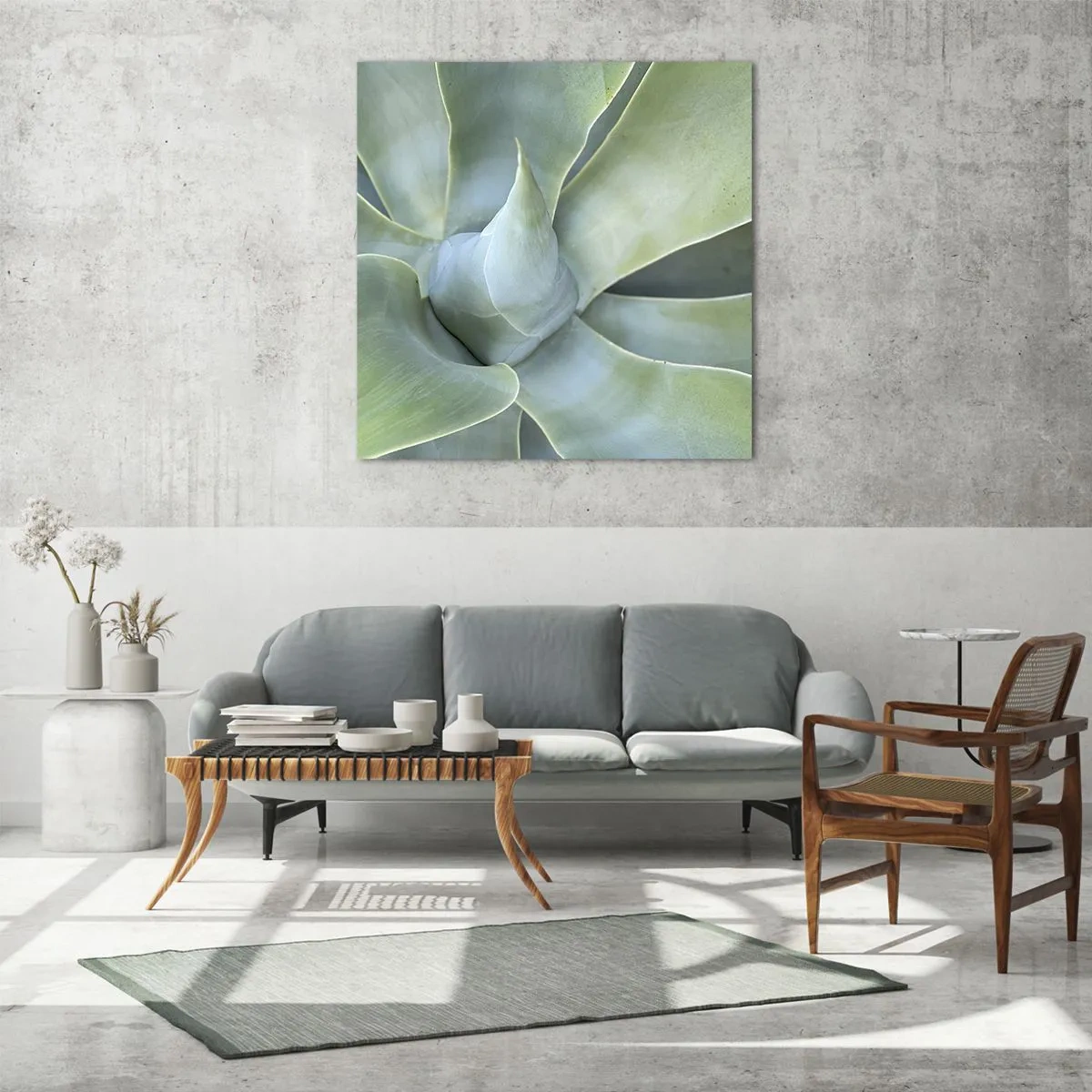 Cuadro sobre vidrio - Impresiones sobre Vidrio - El nacimiento del verde - 40x40 cm