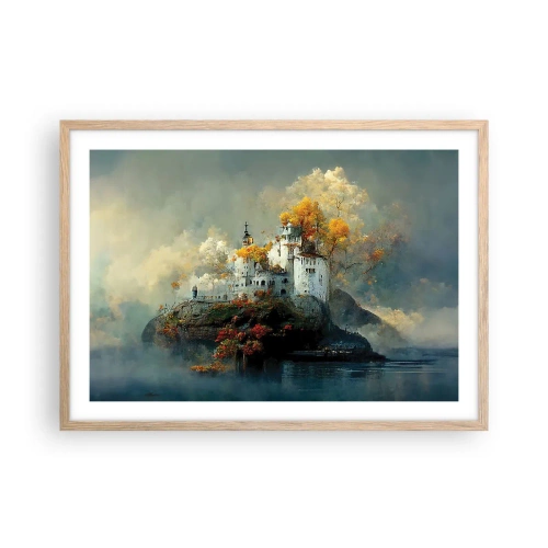 Póster en marco roble claro - El comienzo de una historia romántica - 70x50 cm