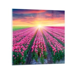 Cuadro sobre vidrio - Impresiones sobre Vidrio - Granja de belleza - 60x60 cm