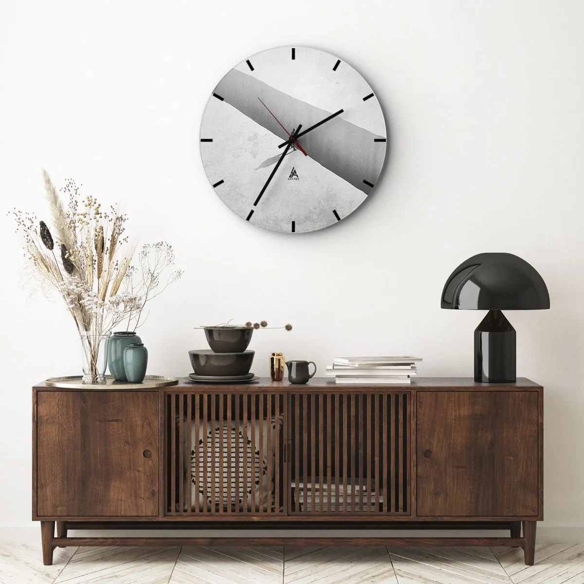 Reloj de pared - Reloj de vidrio - Sin un destino claro - 30x30 cm