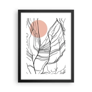 Póster en marco negro - En una red de ramas - 30x40 cm