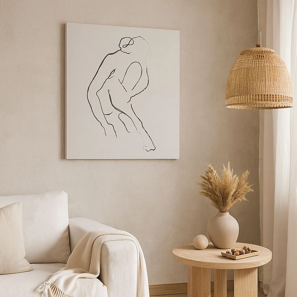 Cuadro sobre lienzo - Impresión de Imagen - Boceto íntimo - 30x30 cm