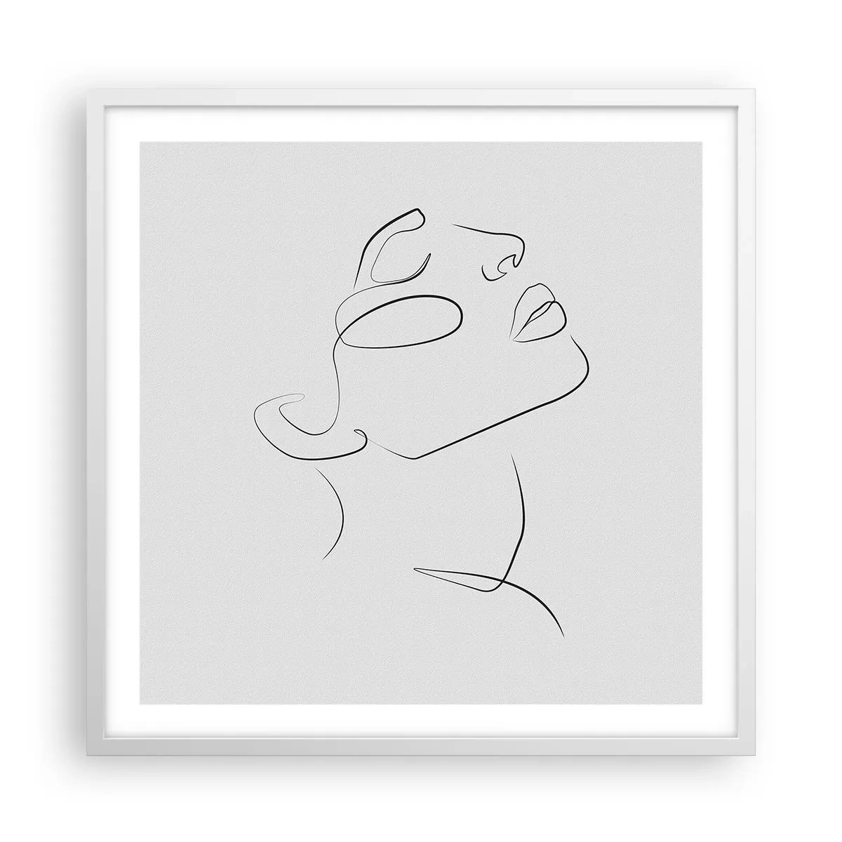Póster en marco blanco - Meandros de un sueño - 60x60 cm