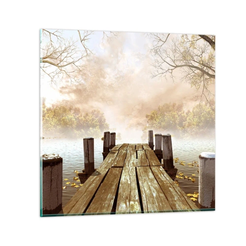 Cuadro sobre vidrio - Impresiones sobre Vidrio - La leve tristeza del otoño - 60x60 cm