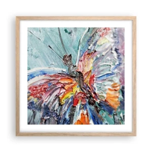 Póster en marco roble claro - Pintado por la naturaleza - 50x50 cm