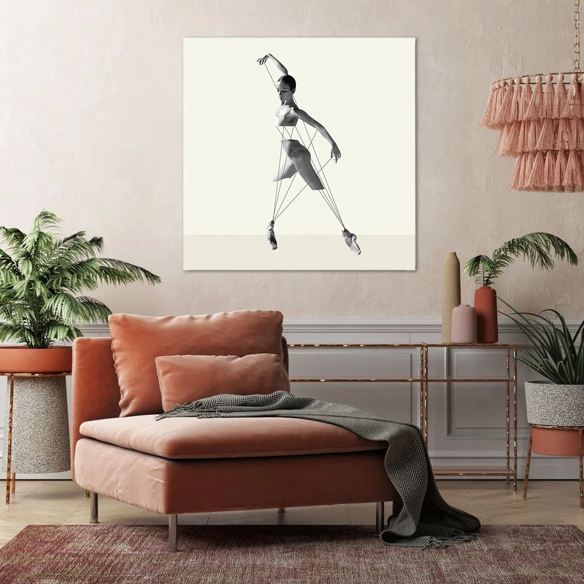 Cuadro sobre lienzo - Impresión de Imagen - Títere de sí misma - 60x60 cm