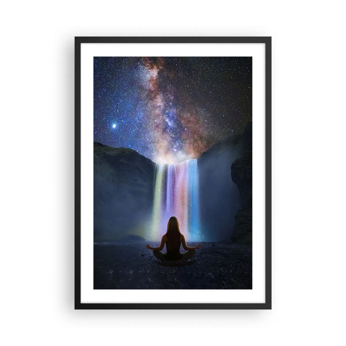 Póster en marco negro - Armonía absoluta - 50x70 cm