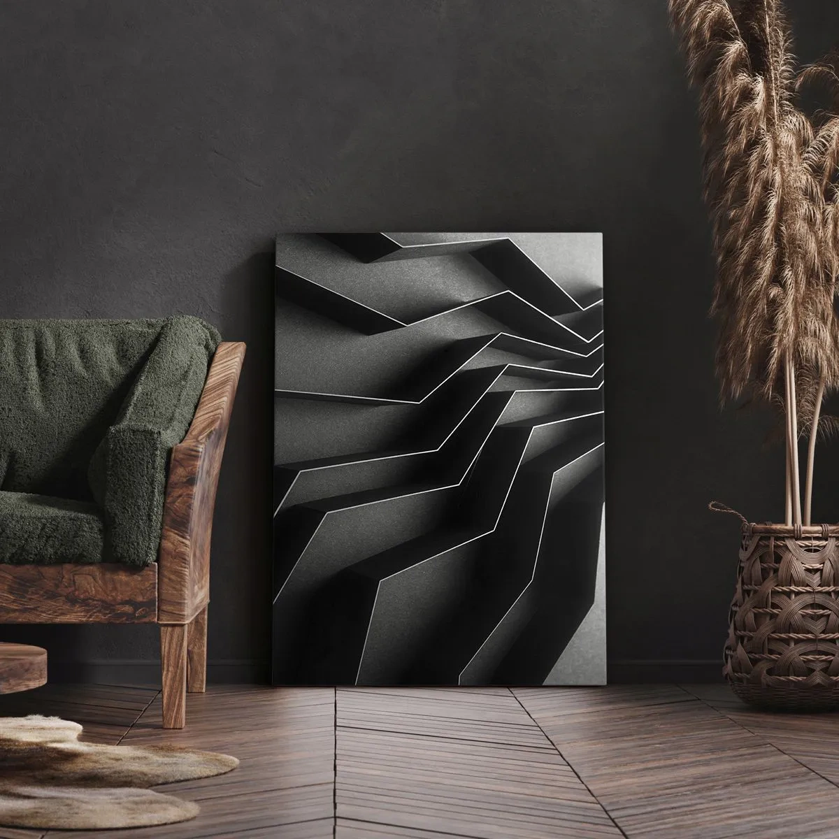 Cuadro sobre lienzo - Impresión de Imagen - Orden espacial - 55x100 cm