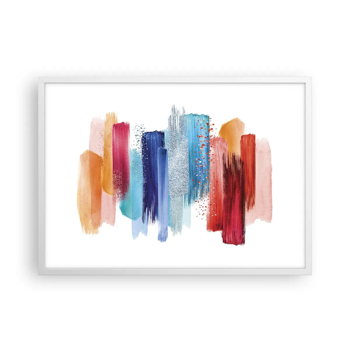 Póster en marco blanco - Arriba y abajo - 70x50 cm