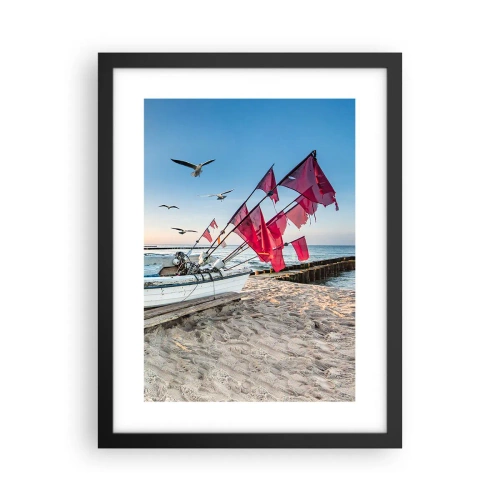 Póster en marco negro - Un merecido descanso - 30x40 cm