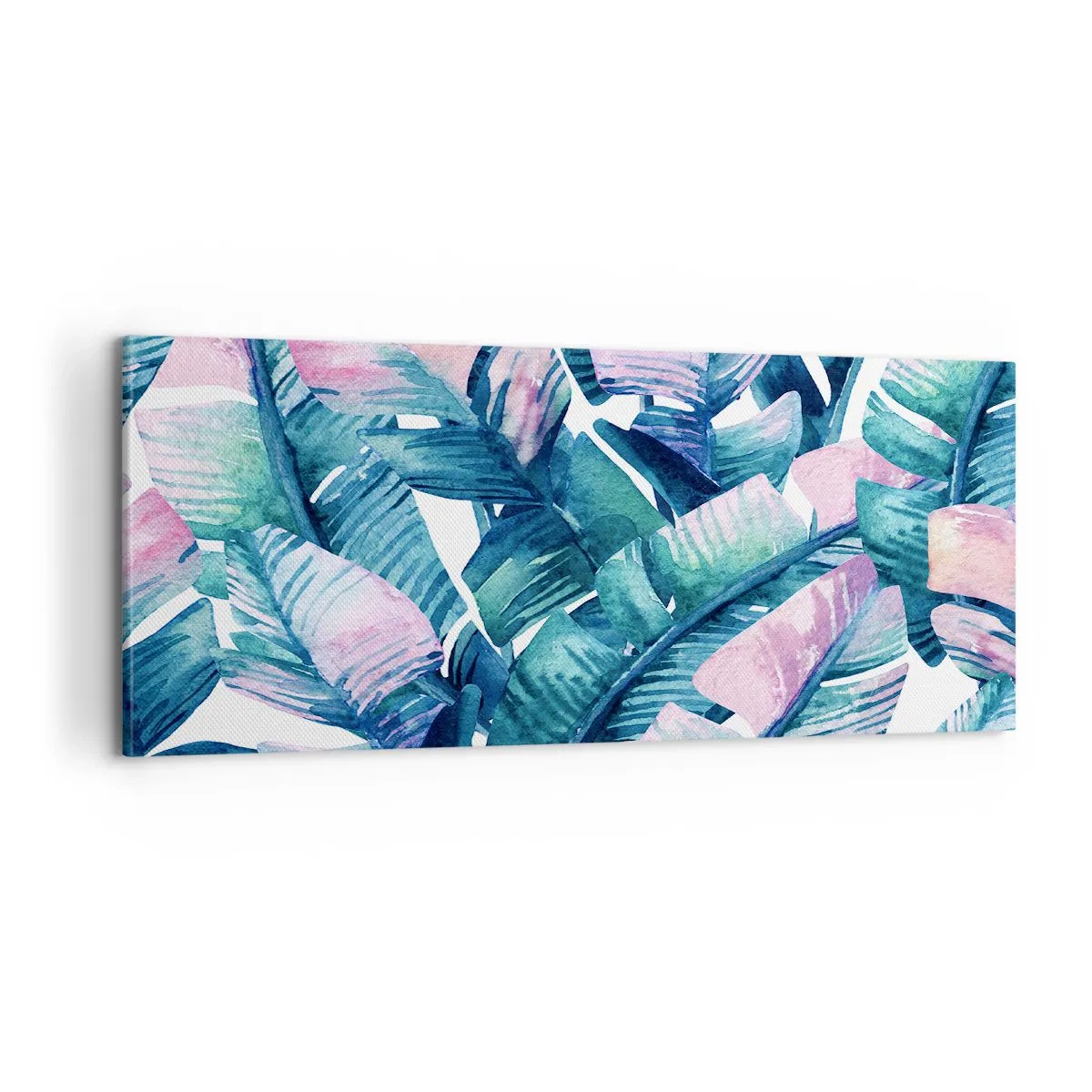 Cuadro sobre lienzo - Impresión de Imagen - En una plantación de plátanos - 100x40 cm
